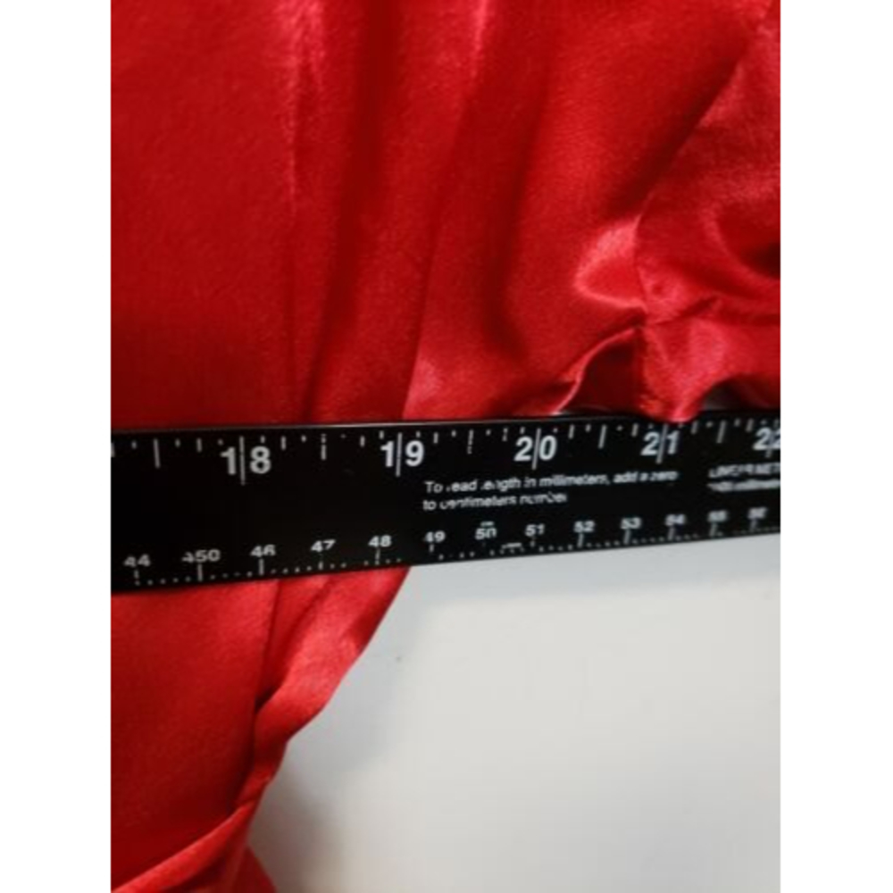 Val Mode Lingerie long night gown robe red size M 100% polyester 1 pocket - Picture 5 of 8